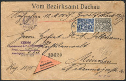 Official Cover Sent From Dachau To München On 30/MAR/1920, Very Nice! - Other & Unclassified