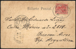 Postcard (Madeira, Porto Cruz) Franked With German Stamp Of 10Pf., Posted AT SEA, Postmarked "Deutsche Seepost -... - Other & Unclassified