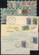 6 Covers Of Uruguay With Stamps Of The Commemorative Issue Uruguay Champion Of The 1950 Football World Cup, Very... - Storia Postale