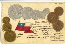 18416   -   Republica De Chile   -   1 Peso - 100 Centavos   -   Monnaies Et Drapeau - Coins (pictures)