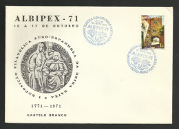 Portugal Cachet Commémoratif  Expo Philatelique Castelo Branco 1971 Event Postmark Stamp Expo - Flammes & Oblitérations