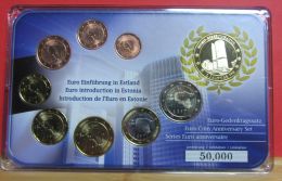 Estland 2011 Euro-Gedenksatz Mit Medaille - Estonie