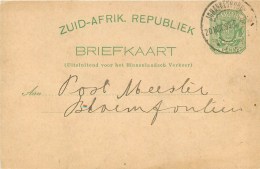 AFRIQUE DU SUD - NOUVELLE REPUBLIQUE - ENTIER POSTAL VOYAGE 1899 - 1/2 PENNY VERT. - Neue Republik (1886-1887)