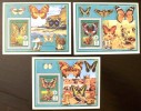 MAURITANIE Papillons + Scoutisme + Champignon. 3 BF De Luxe (sheet Of Luxe) (YVERT 641/2 +PA 269)  ** MNH - Mariposas