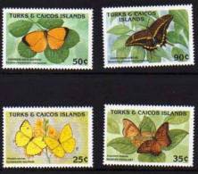 TURKS & CAICOS  Papillons (Yvert  N°863/66) ** MNH Perforate - Vlinders