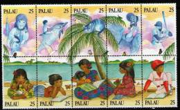 PALAU Papillons Theme Secondaire (Année Du Jeune Lecteur)(Yvert N° 268/77) ** MNH Perforate - Vlinders