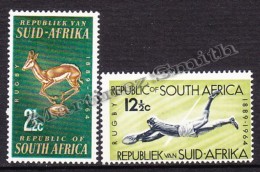 South Africa - Afrique Du Sud - Africa Sur  1964 Yvert 278 - 79  - 75th Anniversary Of The National Rugby Team - MNH - Unused Stamps