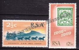 South Africa - Afrique Du Sud - Africa Sur  1969 Yvert 322 - 23 - 100th Anniversary Of The 1st Sud African Stamp - MNH - Unused Stamps