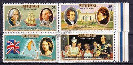 Aitutaki 1977 Yvert  201 - 204, 25th Anniv. Accession To The Throne Of Elizabeth II- MNH - Neufs