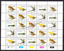 South Africa - Afrique Du Sud - Transkei 1980 Yvert  65 - 69, Artificial Flies For Fly Fishing -  Miniature Sheet - MNH - Neufs