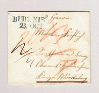 Tschechien BUDWEIS 23.OCT 2-Zeil.Stempel Auf Vorphila Brief Ohne Inhalt - ...-1918 Voorfilatelie