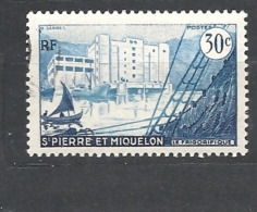 ST. PIERRE & MIQUELON  1955 Refrigeration Plant      YVERT 348 MNH - Unused Stamps