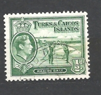 TURKS & CAICOS    1938 King George VI USED - Turks E Caicos