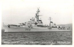 ESCORTEUR D'ESCADRE CHATEAURENAULT PHOTOGRAPHE TOULON MARIUS BAR MARINE NAVIRE DE GUERRE PAQUEBOT BOAT TRANSPORT BATEAU - Warships