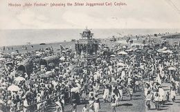 CEYLON - HINDOO "VALE FESTIVAL" SHOWING SILVER JUGGERNAUT CAR BY PLATE & CO 1907 - Sri Lanka (Ceylon)