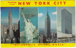 Greetings From New York City - 'Metropolis Of The World' - (1964)  - (N.Y.C.,- USA) - Panoramic Views