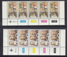 South Africa RSA - 1980 Paardekraal Monument, Flag Of South African Republic, Presidents - Control Strips - Neufs