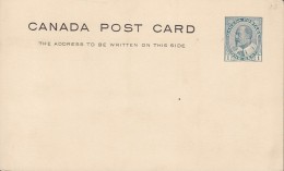 Canada Postal Stationery Ganzsache Entier 1c. Edward VII. Unused (2 Scans) - 1903-1954 Reyes