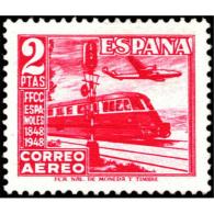 ES1039STV-LFT***1039STUR.España.Spain  Espagne. TRAN DIOESEL Y AVION LOCKHEED.URGENTE.1948. (Ed 1039**) - Espresso