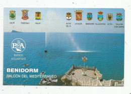 Cp , Carte QSL , Espagne , BENIDORM , Blasons , EB5GGC , Spain , 2 Scans , Balcon Del Mediterraneo - Otros & Sin Clasificación