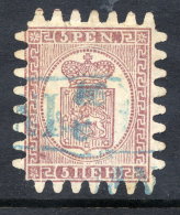 FINLAND 1866 5p. Purple-brown Roulette III, Used.  Michel 5CX - Used Stamps