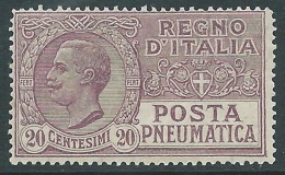 1925 REGNO POSTA PNEUMATICA 20 CENT MNH ** - CZ17-7 - Poste Pneumatique