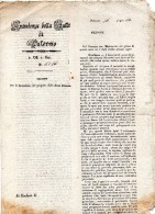 1836  PALERMO - Décrets & Lois