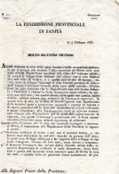 1843  BOLOGNA COMMISSIONE PROVINCIALE DI SANITÀ - Décrets & Lois