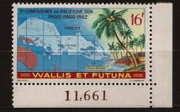 Wallis & Futuna 1962 N° 161 ** Pacifique-Sud, Pago-Pago, Palmier, Cocotier, Noix De Coco, Cases, Barque, Australie - Unused Stamps