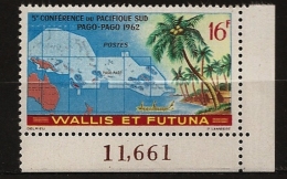Wallis & Futuna 1962 N° 161 ** Pacifique-Sud, Pago-Pago, Palmier, Cocotier, Noix De Coco, Cases, Barque, Australie - Nuevos