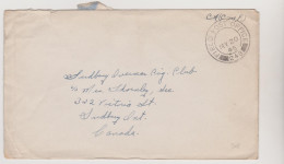 (4613) CACMF Military Postage Free Cover To Canada 1945 FPO 248 Sudbury   - Storia Postale