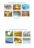 POLYNESIE 1997, Tourisme, Neufs Sans Charnière N° 536 à 547**, 2 Feuillets De 6 Timbres. - Unused Stamps