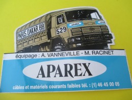 Automobile/APAREX/ Camion /Equipage Vanneville- Racinet / Paris-Dakar 88/ 1988    ACOL88 - Autocollants