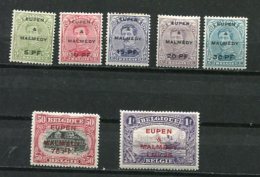 Belgium 1920 Mi 1-7 MH Overprint "EUPEN & MALMEDY" CV 140 Euro - 1919-1920  Cascos De Trinchera