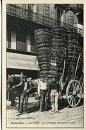 Y77  / REPRO CPA PARIS VECU / AUX HALLES LE RAMASSAGE DES PANIERS VIDES - Piazze Di Mercato