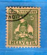 SUISSE ° -1917 - Pro Juventute - COSTUMES - ZUM. J8 - MI. 134.    Vedi Descrizione - Used Stamps