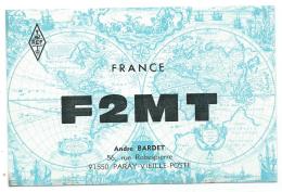 CARTE QSL FRANCE F2MT, RADIO AMATEUR, PARAY VIEILLE POSTE - Radio Amateur