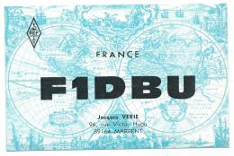 CARTE QSL FRANCE F1DBU, RADIO AMATEUR, MARPENT, NORD 59 - Radio Amateur