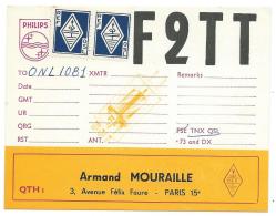 CARTE QSL FRANCE F2TT, RADIO AMATEUR, PARIS 15e - Radio Amateur