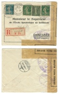 Suisse // Schweiz// Switzerland// Entiers Postaux // Lettre Recommandée  Censurée Au Départ De Marseille Pour La Suisse - 1906-38 Semeuse Camée