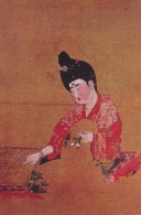 China - Painting Of A Lady Playing Chess (Weiqi), Tang Dynasty, Xinjiang Museum, Urumqi - Chess