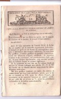 Traitement Greffiers Des Tribunaux - Canal Du Centre -  -  Bulletin Des Lois N° 32 An VIII - Décrets & Lois