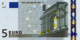 European Union (ECB) 5 Euro 2002 Netherlands Letter: E UNC Cat No. P-8p / EU101p2 - 5 Euro