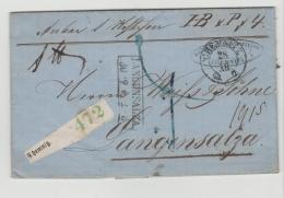 Pre277 /  PREUSSEN - Chemnitz Nach Langensalza. Paketbegleitbrief 1863 - Cartas & Documentos