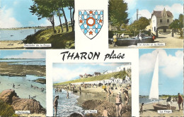 Delcampe - CPSM Tharon Plage Vues Multiples Blason - Tharon-Plage