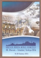 AC - TURKEY PORTFOLIO FDC - UNESCO WORLD HERITAGE COMMITTEE 40th SESSION SPECIAL NUMBERED IMP. S/S MNH 10 JULY 2016 - Blocks & Sheetlets