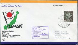 1979 Japan Lufthansa First Flight Cover OSAKA - ANCHORAGE, ALASKA - Poste Aérienne