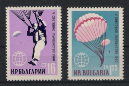 Bulgarien Bulgaria 1960 Mi# 1170-71 ** MNH Sport Fallschirmspringen Parashuting - Parachutting