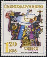 Czechoslovakia / Stamps (1974) 2079: International Hydrological Decade (UNESCO) 1,20 Kcs; Painter: Josef Liesler - Sous-marins