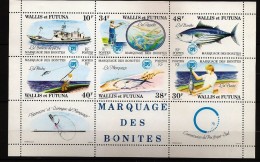 Wallis & Futuna 1979 N° BF 2 ** Bonite, Thon, Bateau De Pêche, Canne à Pêche, Appât, Mains, Force, Dynamomètre, Hameçon - Neufs